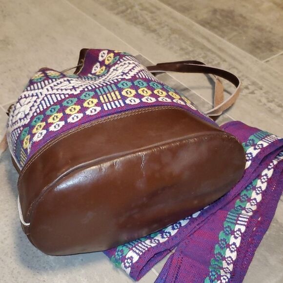 Handcrafted Guatemala Mini Leather Bag - Picture 6 of 15